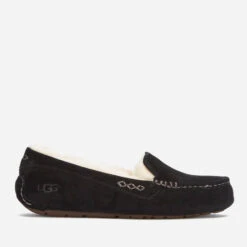 UGG Women's Ansley Moccasin Suede Slippers - Black