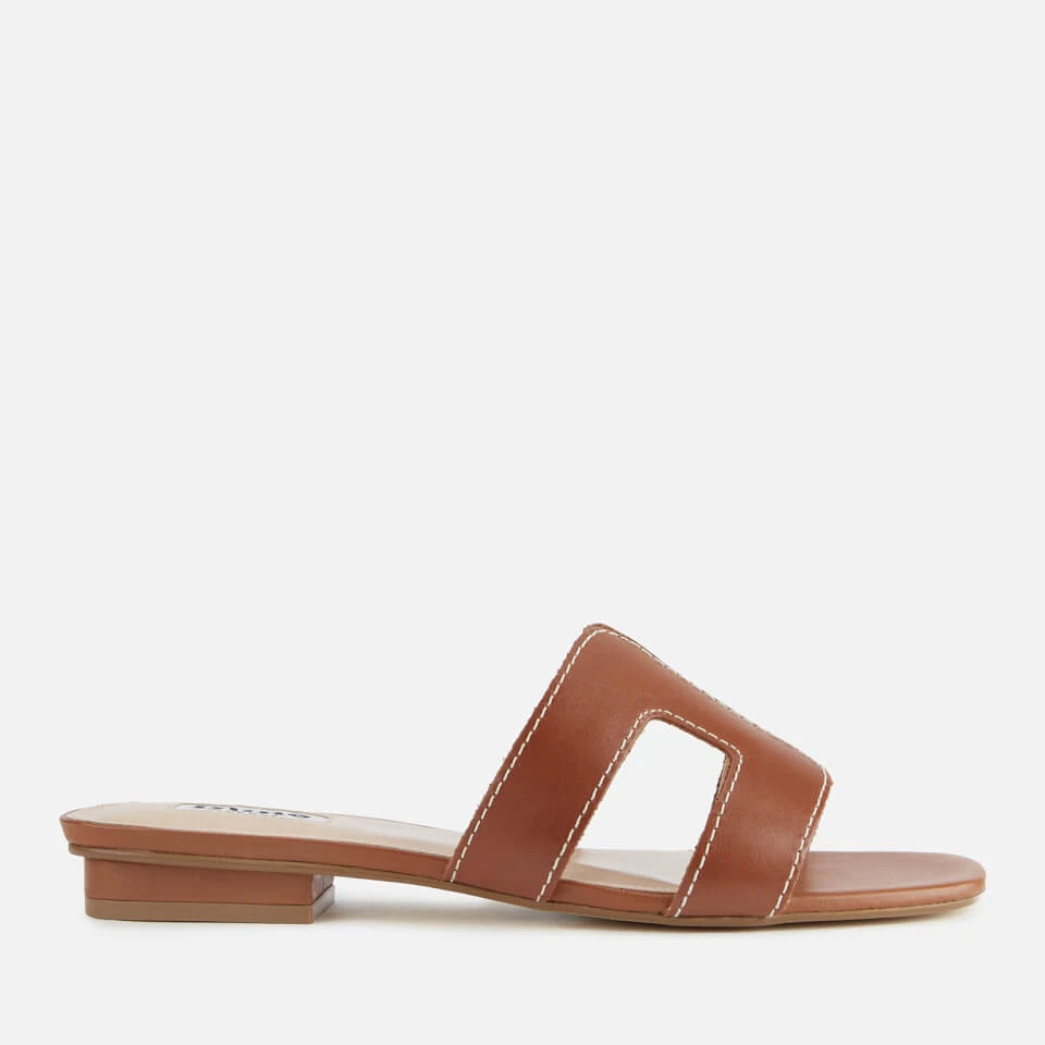 Dune Women's Loupe Leather Mule Sandals - Tan