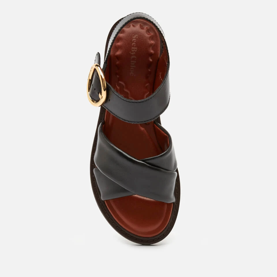 See By Chloé Women's Lyna Leather Flat Sandals - Black - Image 3