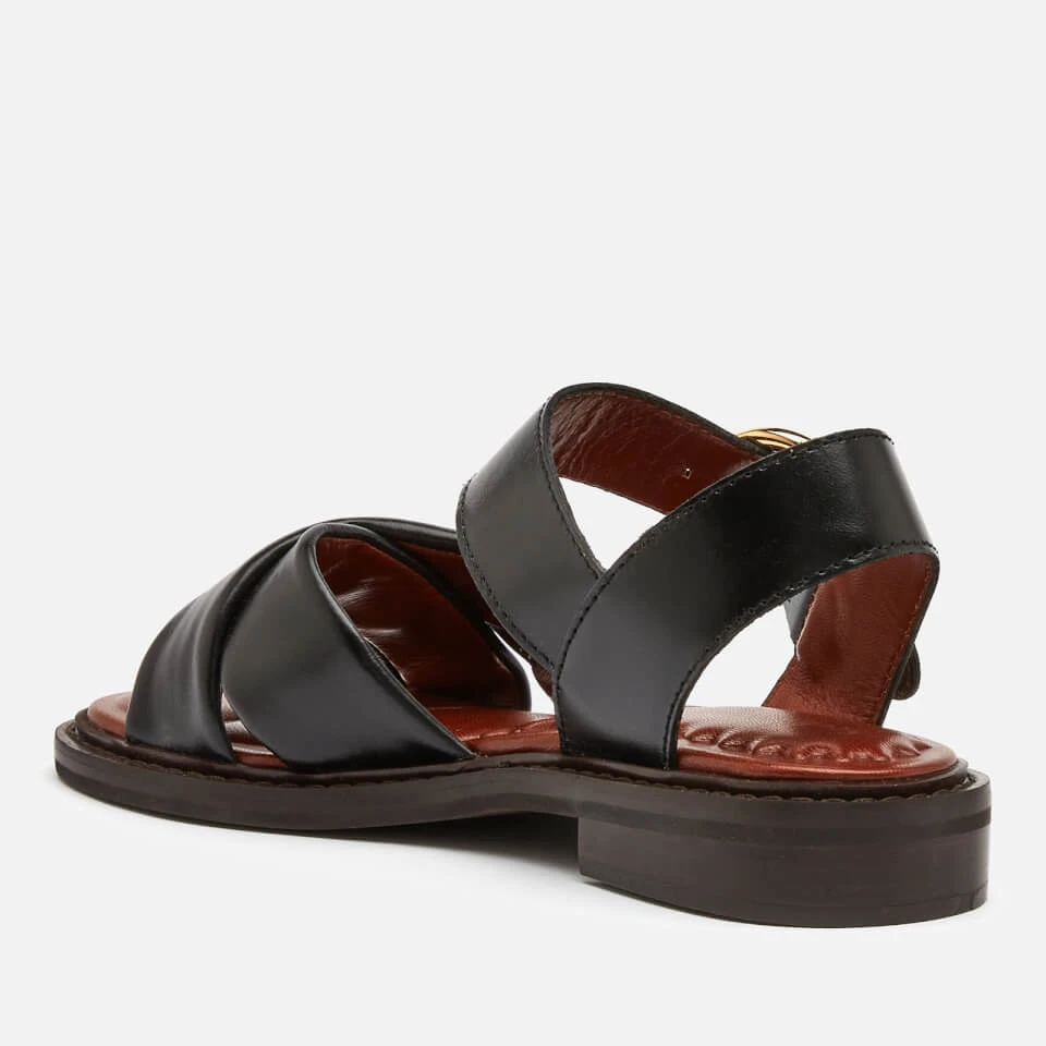 See By Chloé Women's Lyna Leather Flat Sandals - Black - Image 2
