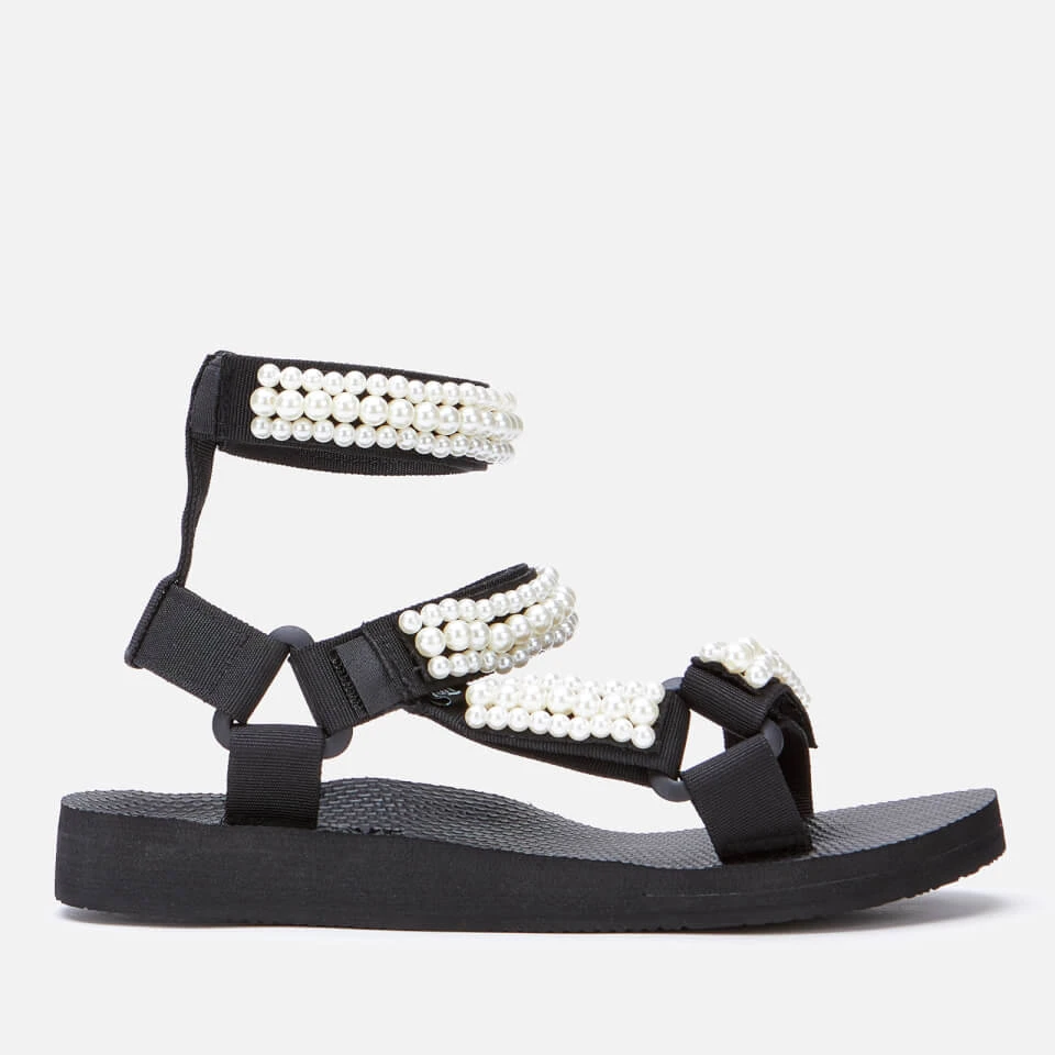 Arizona Love Women's Trekky Pearl Double Ankle Sandals - Black