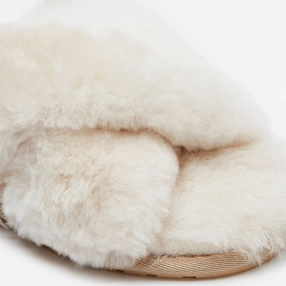 EMU Australia Women's Mayberry Sheepskin Cross Front Slippers - Natural - Image 4