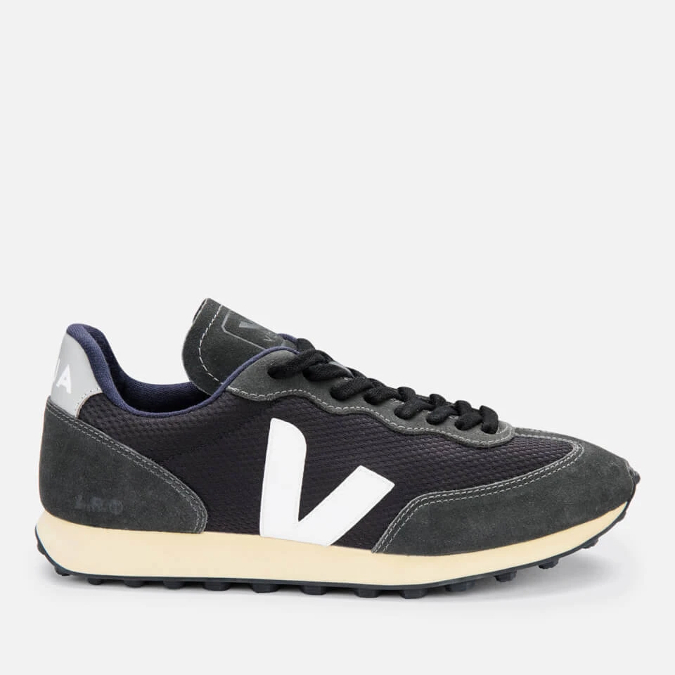 Veja Women's Rio Branco Mesh Running Style Trainers - Black/White/Oxford Grey