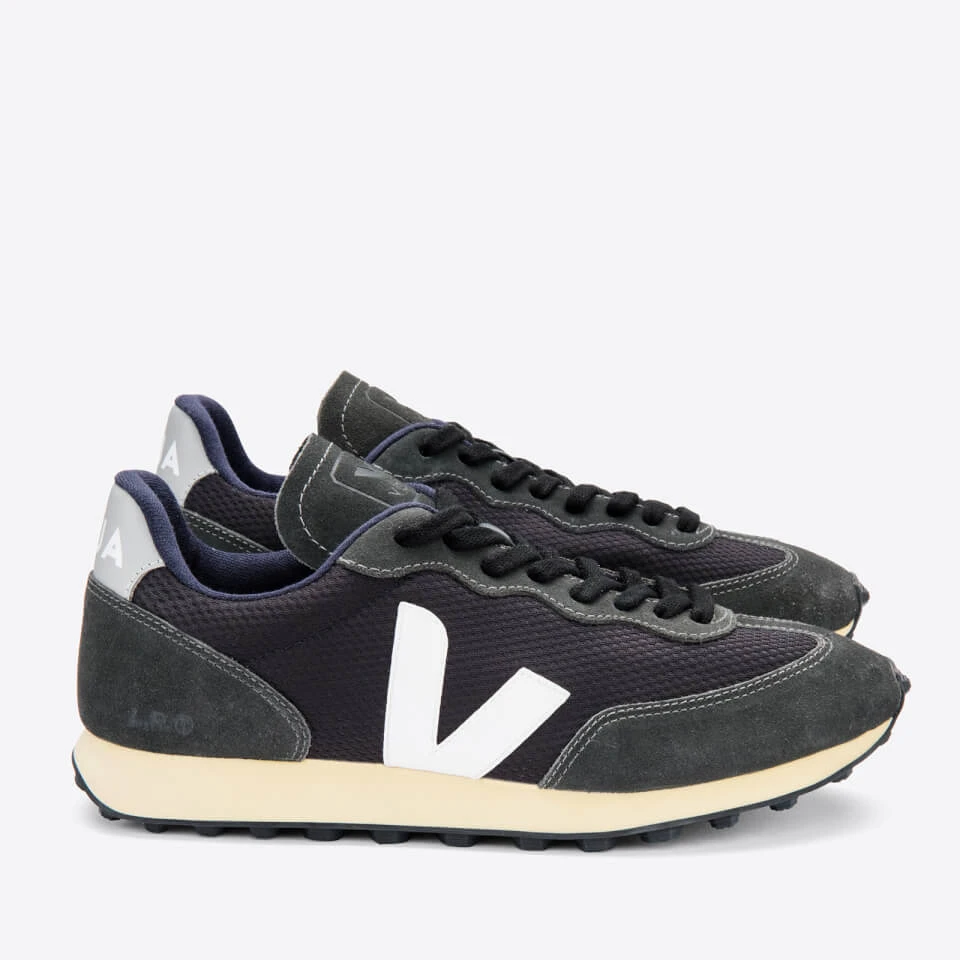 Veja Women's Rio Branco Mesh Running Style Trainers - Black/White/Oxford Grey - Image 2