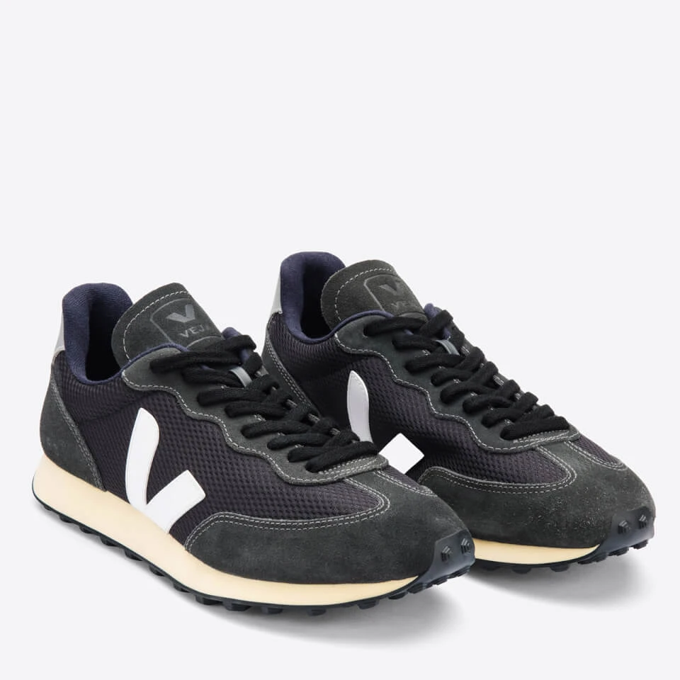 Veja Women's Rio Branco Mesh Running Style Trainers - Black/White/Oxford Grey - Image 3