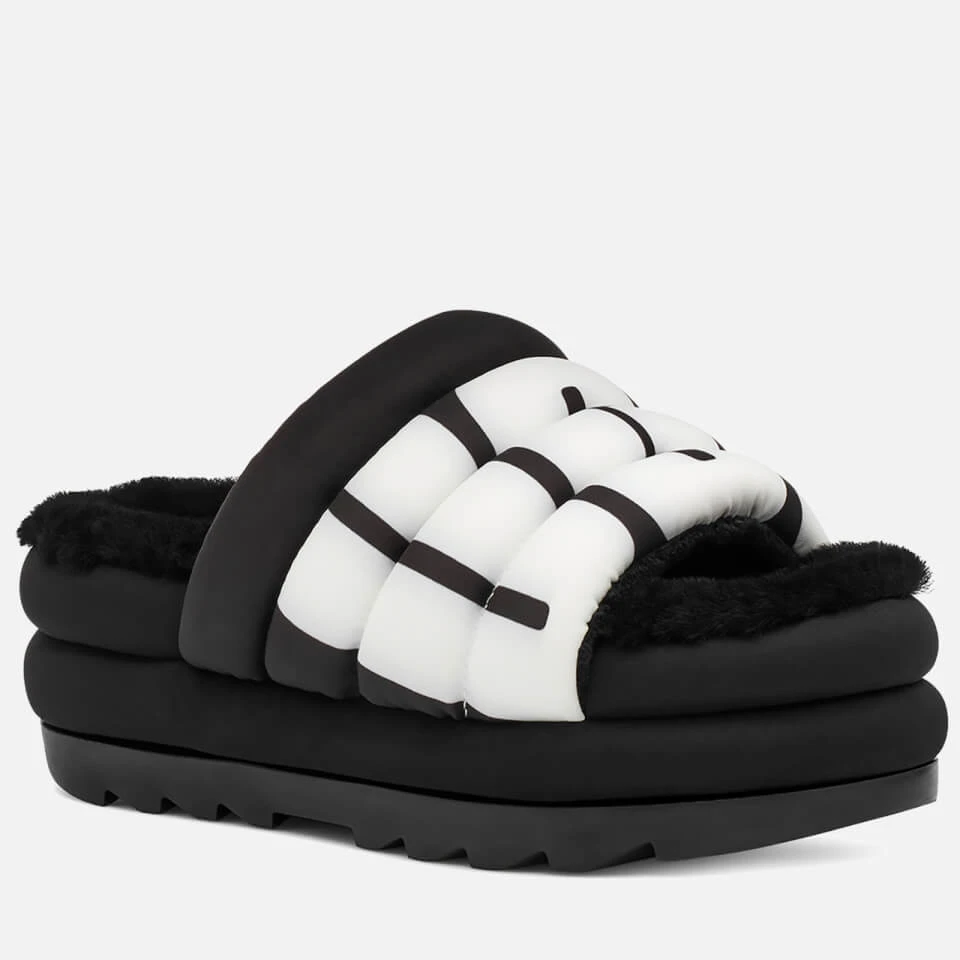 UGG Women's Puft Logo Slide Sandals - Black - Image 2
