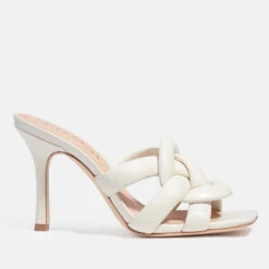 Coach Women's Kellie Leather Heeled Sandals - Chalk