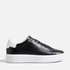 Ted Baker Women's Lornea Leather Flatform Trainers - White/Black