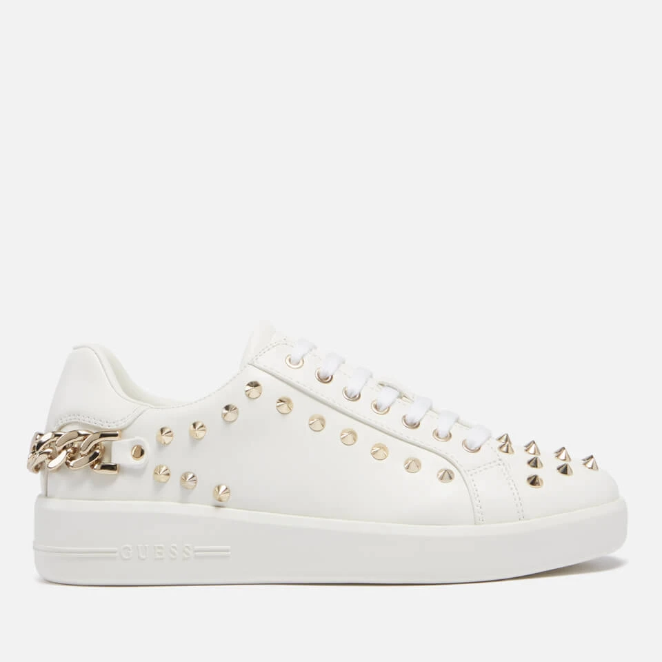 Guess Women's Renatta Faux Leather Low Top Trainers - Milk