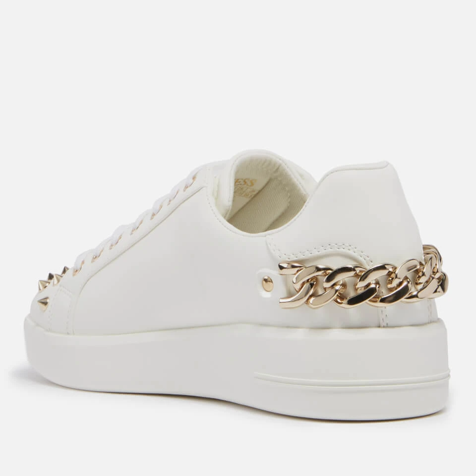 Guess Women's Renatta Faux Leather Low Top Trainers - Milk - Image 2