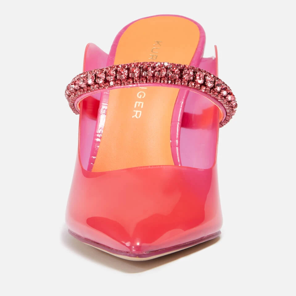 Kurt Geiger London Women's Duke Vinyl Heeled Mules - Fuchsia - Image 3