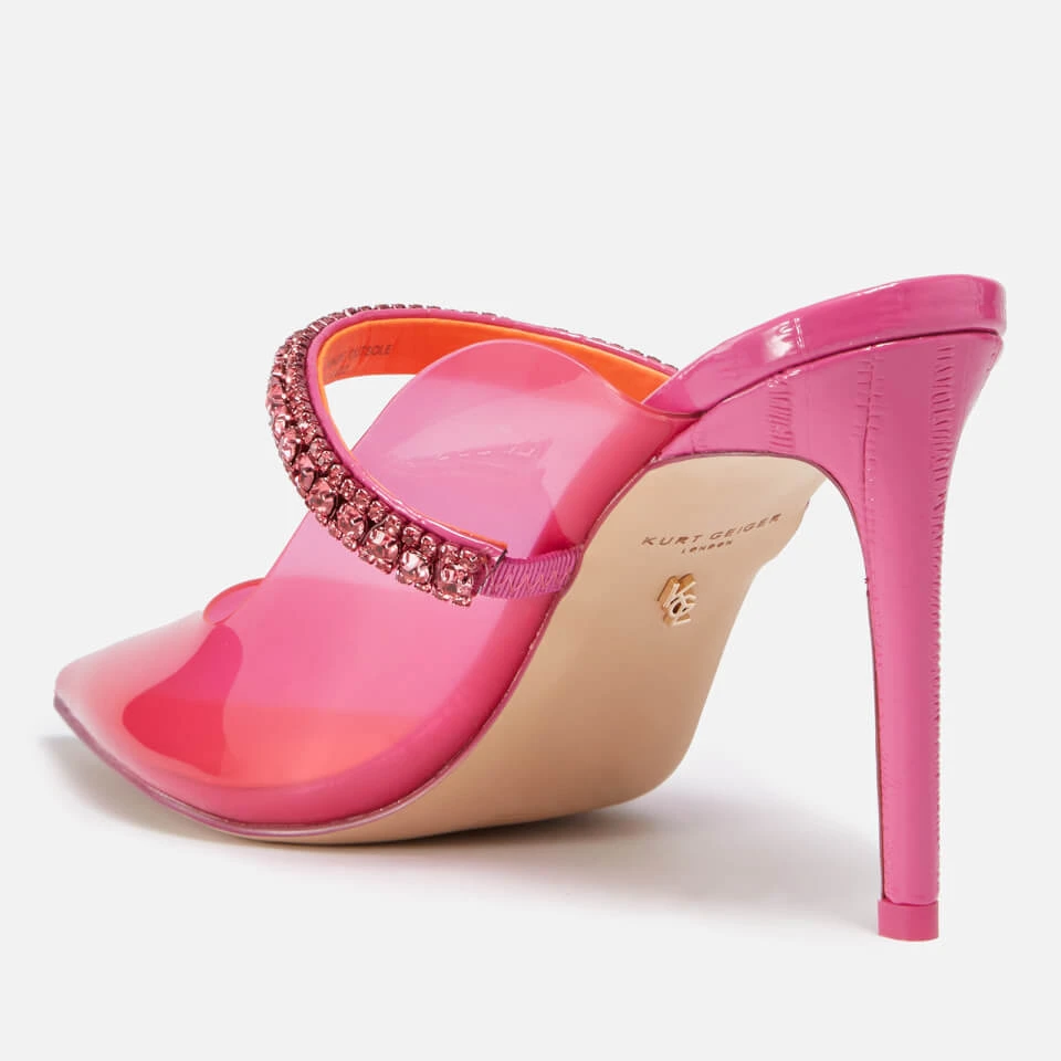 Kurt Geiger London Women's Duke Vinyl Heeled Mules - Fuchsia - Image 2