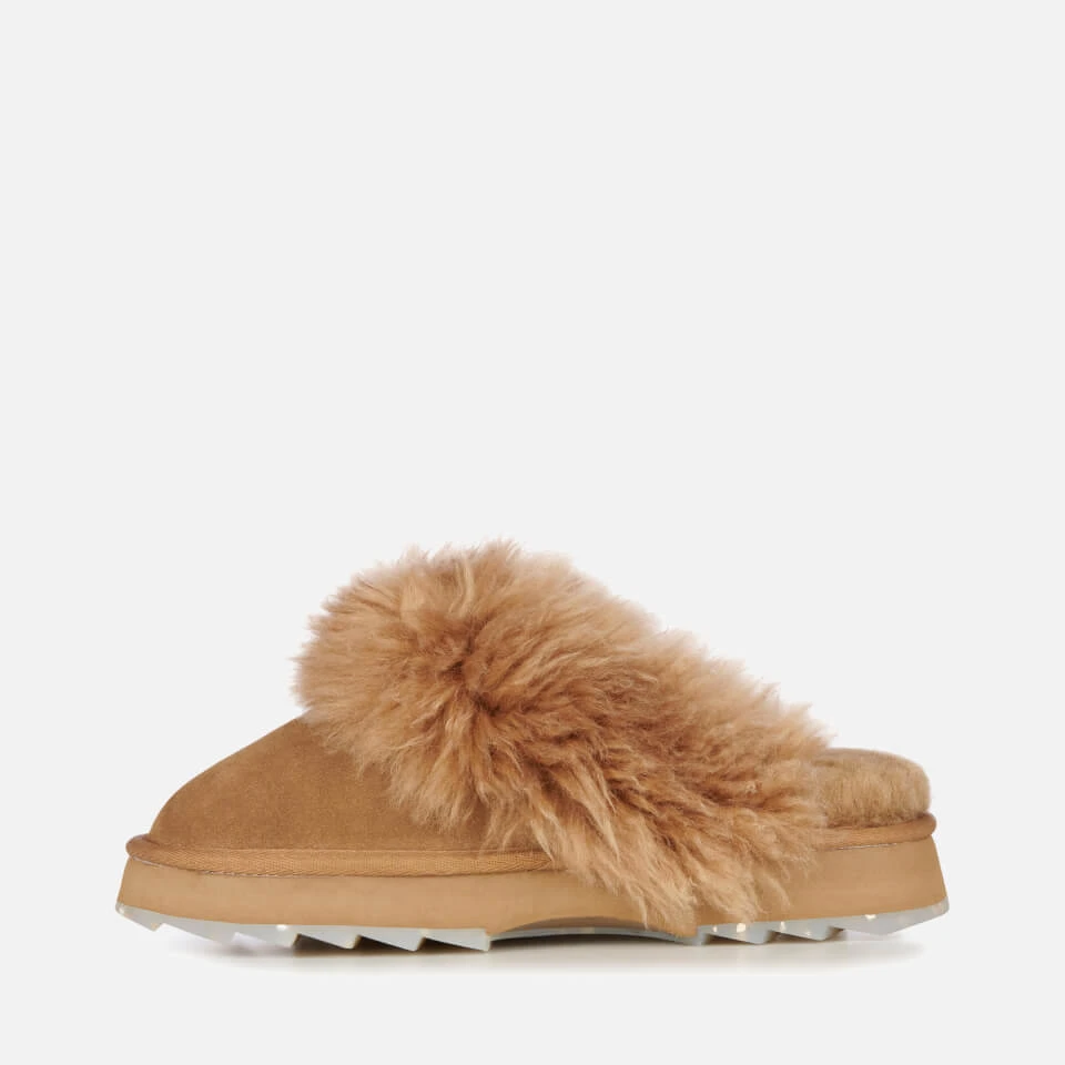 EMU Australia Jolie Sharky Curly Suede And Sheepskin Slippers - Image 2