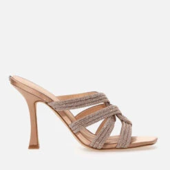 Guess Women's Sypress Embellished Faux Suede Heeled Mules