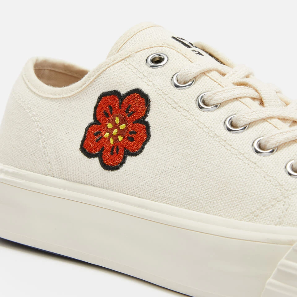 KENZO School Low Top Cotton-Canvas Trainers - Image 3