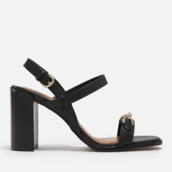 Dune Junior Leather Heeled Sandals
