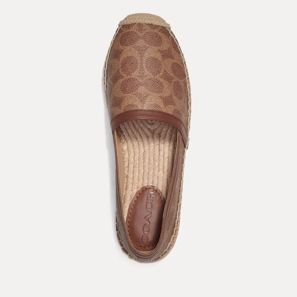 Coach Women’s Collins Leather-Trimmed Coated Canvas Espadrilles - Image 3