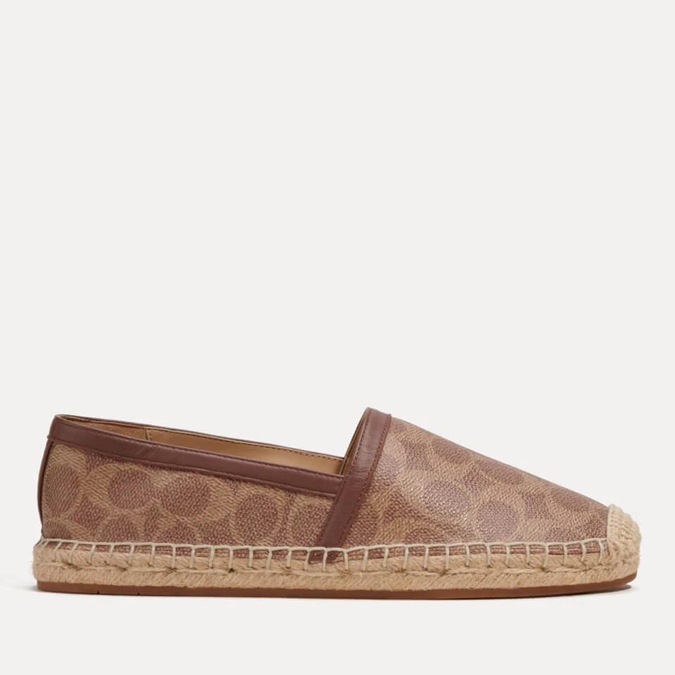 Coach Women’s Collins Leather-Trimmed Coated Canvas Espadrilles